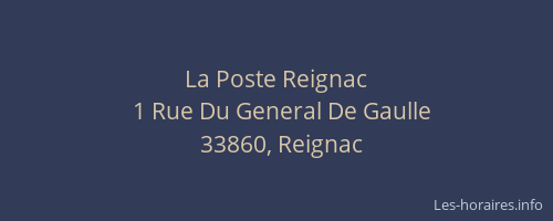 La Poste Reignac