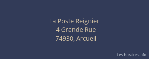 La Poste Reignier