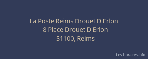 La Poste Reims Drouet D Erlon