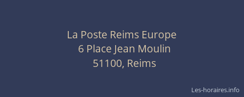 La Poste Reims Europe