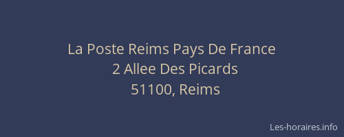La Poste Reims Pays De France