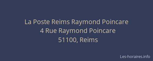 La Poste Reims Raymond Poincare
