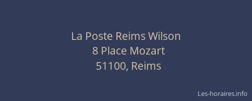 La Poste Reims Wilson
