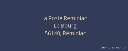 La Poste Reminiac