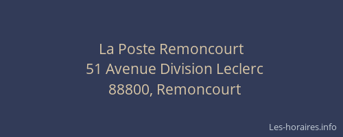 La Poste Remoncourt