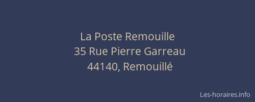 La Poste Remouille