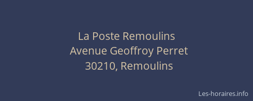 La Poste Remoulins