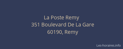 La Poste Remy