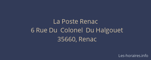 La Poste Renac