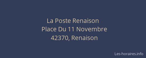 La Poste Renaison
