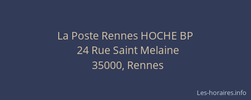 La Poste Rennes HOCHE BP