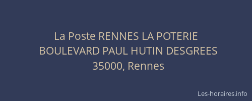 La Poste RENNES LA POTERIE