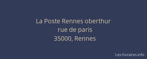 La Poste Rennes oberthur