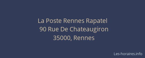 La Poste Rennes Rapatel