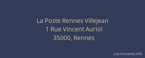 La Poste Rennes Villejean