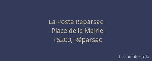 La Poste Reparsac