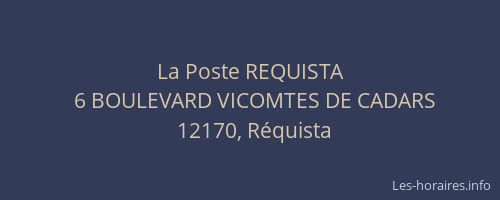 La Poste REQUISTA