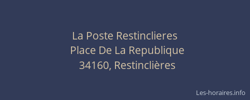 La Poste Restinclieres