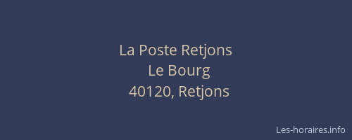 La Poste Retjons