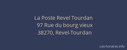 La Poste Revel Tourdan