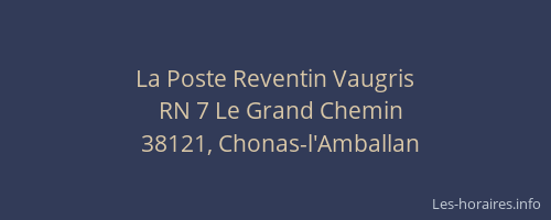La Poste Reventin Vaugris