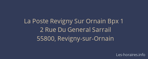 La Poste Revigny Sur Ornain Bpx 1