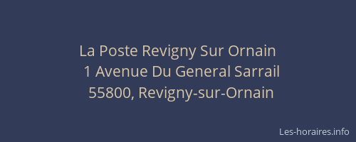 La Poste Revigny Sur Ornain
