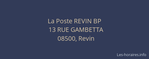 La Poste REVIN BP