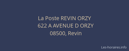 La Poste REVIN ORZY