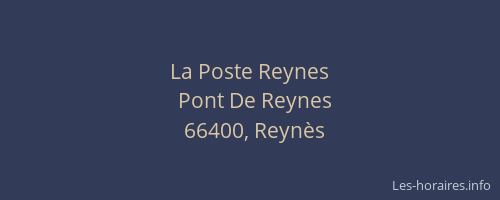 La Poste Reynes