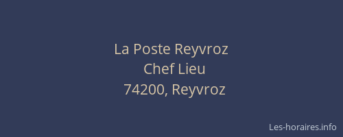 La Poste Reyvroz