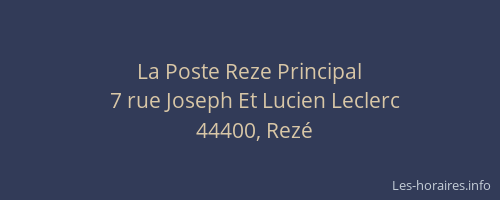 La Poste Reze Principal