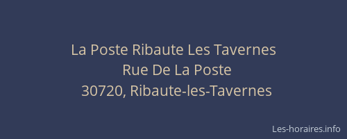 La Poste Ribaute Les Tavernes