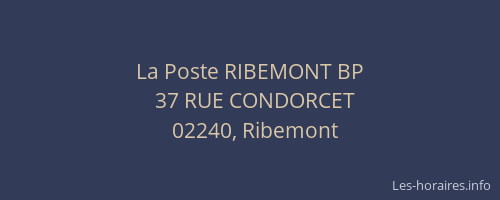La Poste RIBEMONT BP
