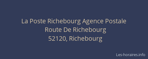 La Poste Richebourg Agence Postale