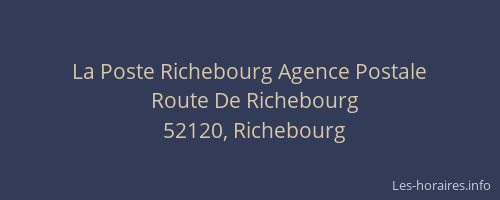 La Poste Richebourg Agence Postale