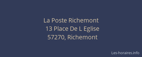 La Poste Richemont