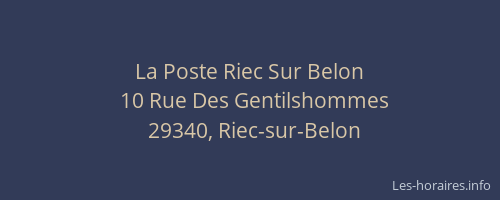 La Poste Riec Sur Belon