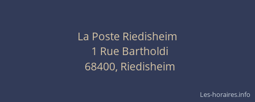 La Poste Riedisheim