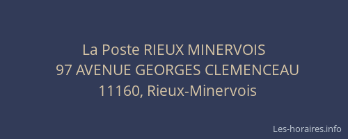 La Poste RIEUX MINERVOIS