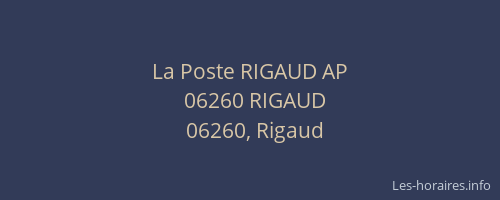 La Poste RIGAUD AP
