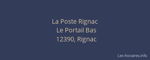 La Poste Rignac