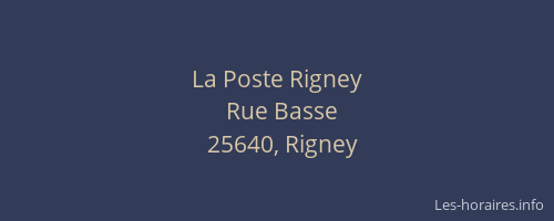 La Poste Rigney