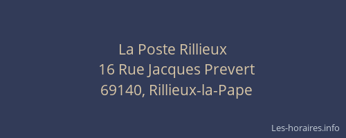 La Poste Rillieux