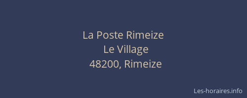 La Poste Rimeize