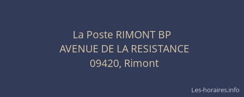 La Poste RIMONT BP