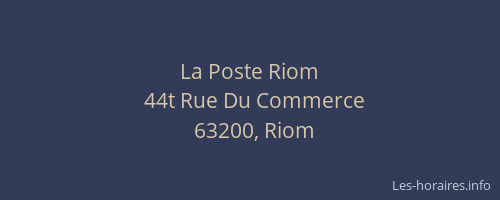 La Poste Riom