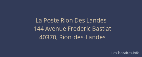 La Poste Rion Des Landes