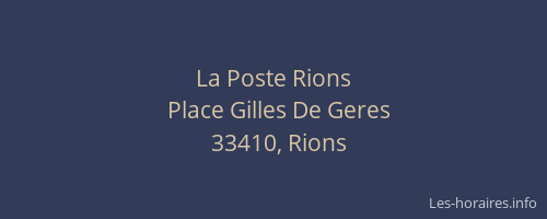 La Poste Rions