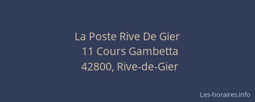 La Poste Rive De Gier